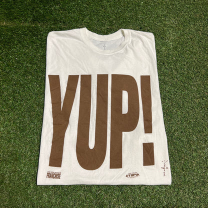 Travis Scott YUP White Tee Size XL USED x13463