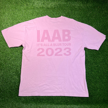 Drake Related Its All A Blur Album Cover Pink Tee Size XL USED x16797
