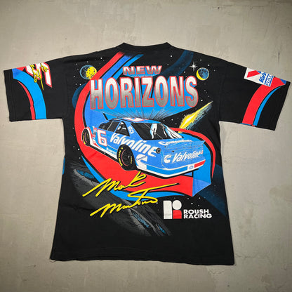 1996 Mark Martin Valoline Black Racing Nascar Tee Size XL USED v17809