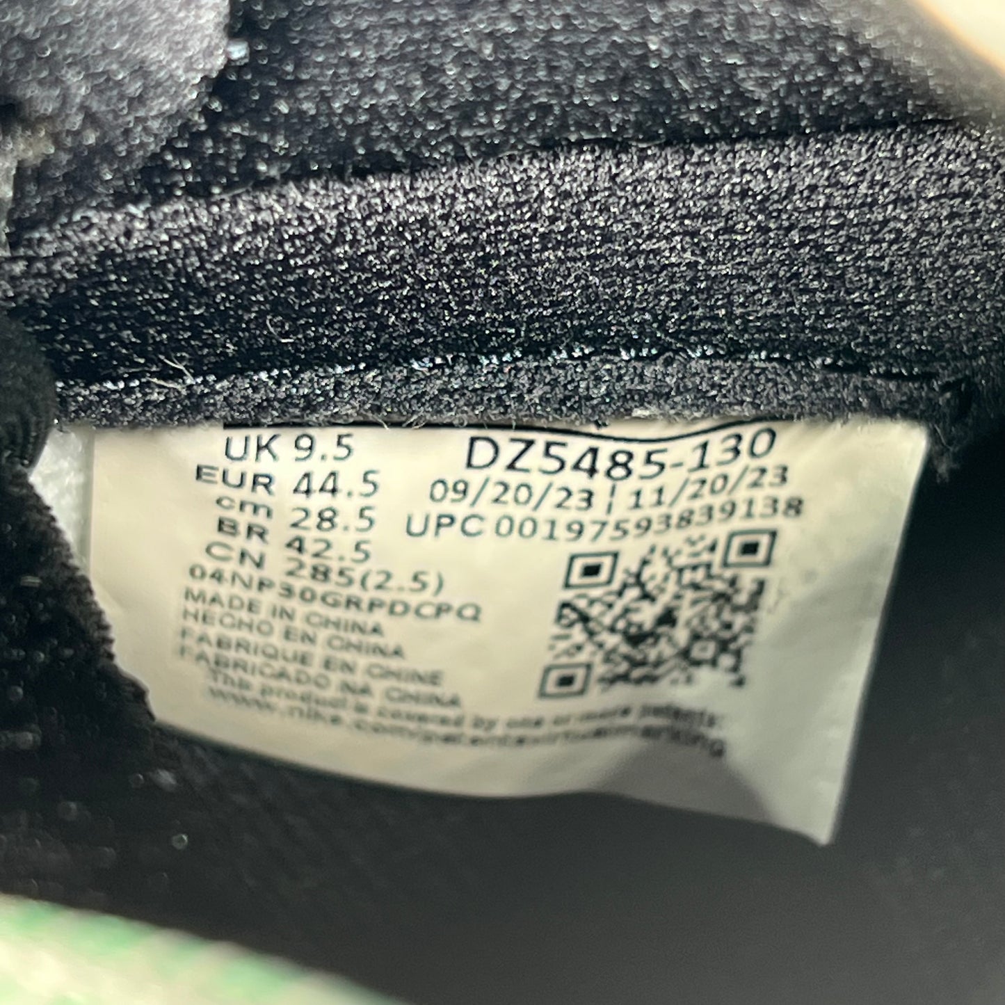 Jordan 1 High Green Glow (2024) Size 10.5 USED s22145