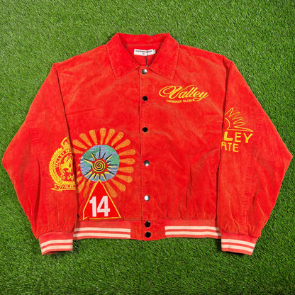 Vale Forever Orange Collage Souviner Varsity Jacket (2025) Size XL NEW x15875
