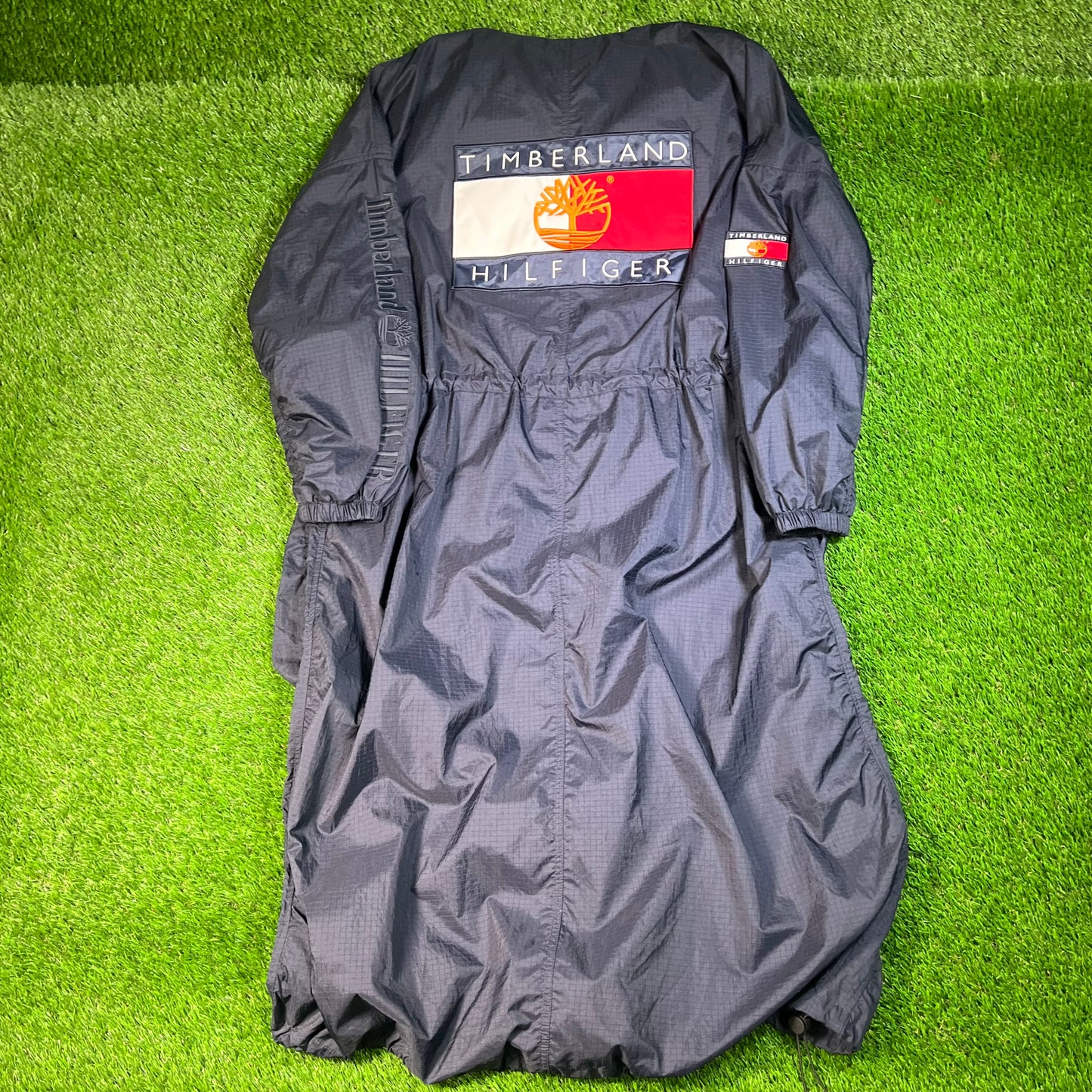 Tommy Hilfiger Timberland Navy Blue Parka Rain Jacket Size Medium NEW v16340