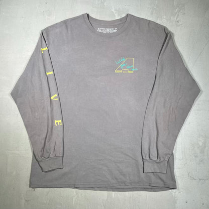 Travis Scott Europe 2019 Tour Grey Longsleeve Size XL USED x18555