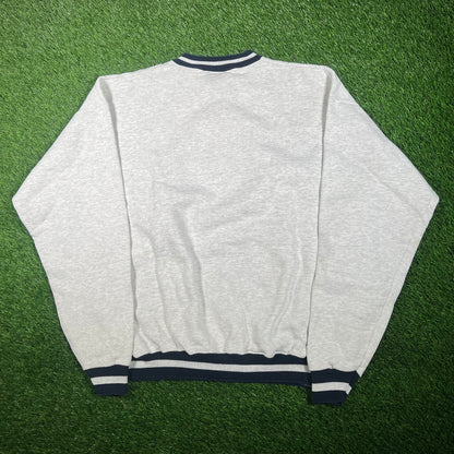 1990s Hackensack Football Comets Football Grey Crewneck Size XL USED v17509