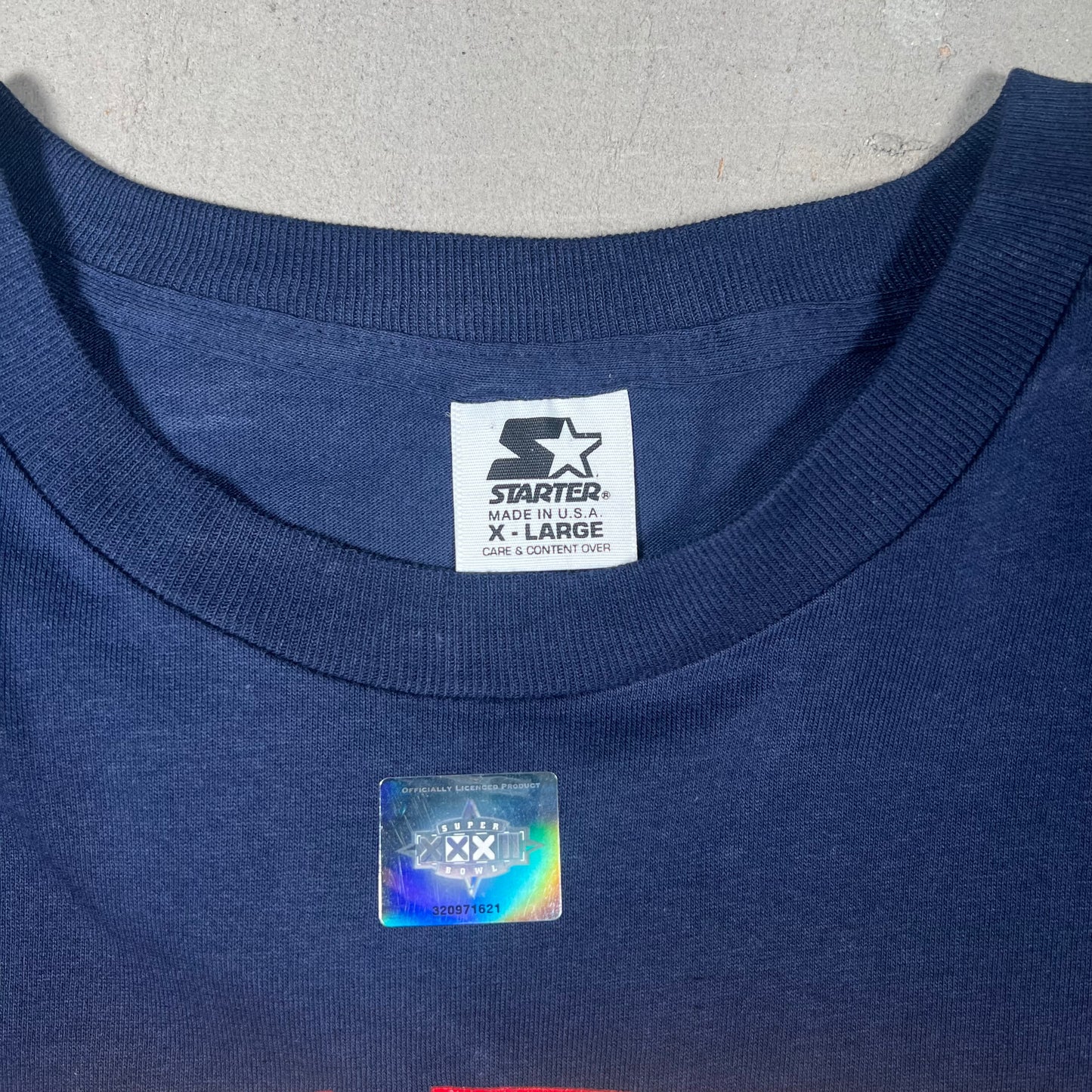 1998 San Diego Super Bowl Navy Tee Size XL NEW v14171