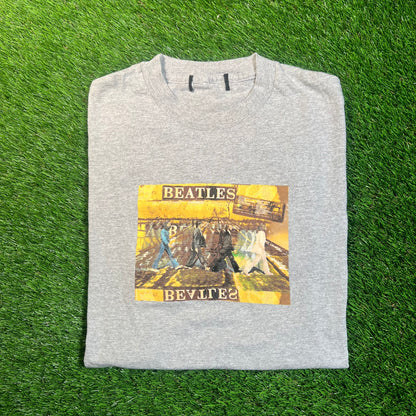 2000 Beatles Abbey Road Cartoon Tee Size Medium USED v18842