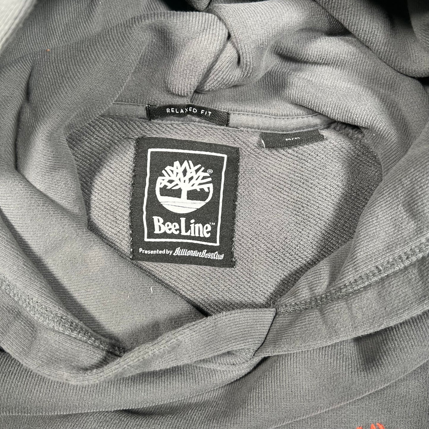 BeeLine Timberland Billionaire Boys Clube Grey Hoodie Size Medium USED v18094
