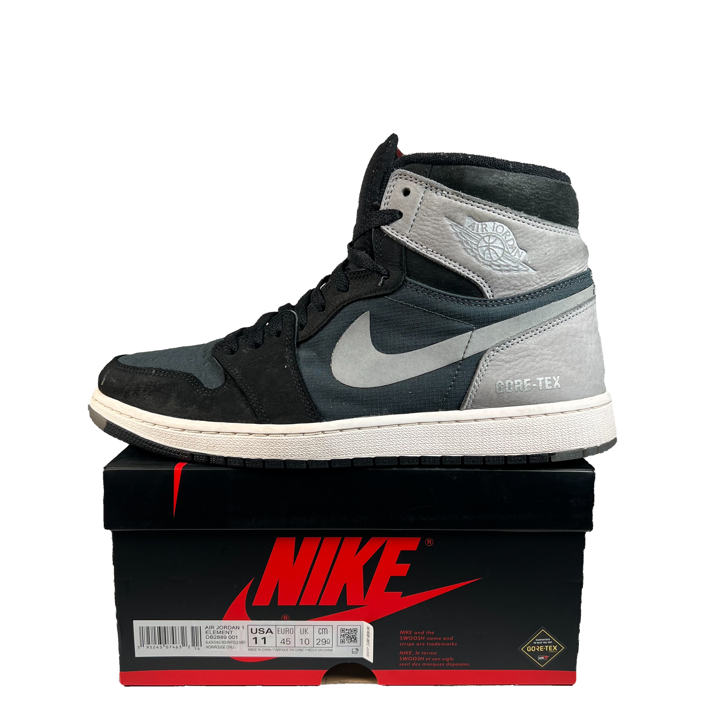 Jordan 1 Gore Tex Black Practicle Grey (2021) Size 11 USED s22058