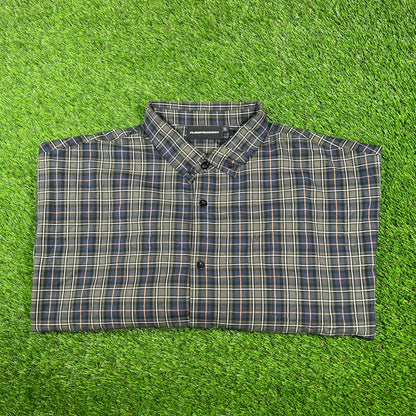 GV Gallery Raspberry Hills Plaid Button Down Size XL NEW x15051