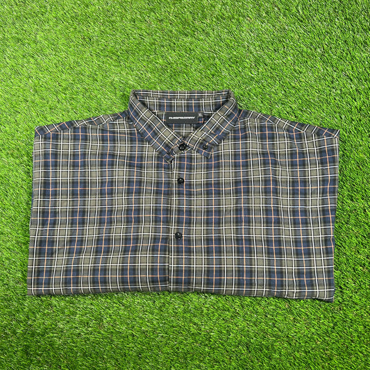 GV Gallery Raspberry Hills Plaid Button Down Size XL NEW x15051