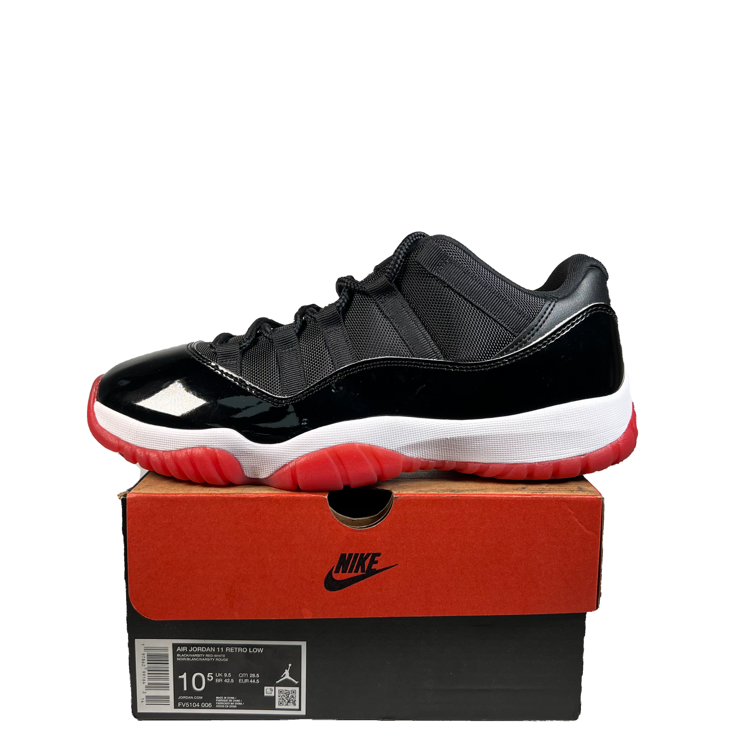 Jordan 11 Low Bred (2025) Size 10.5 USED s22375