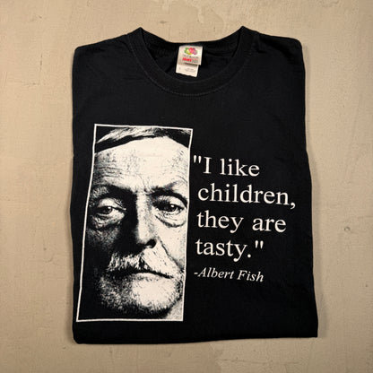1990s Albert Fish "I Like Children" Black Tee Size Large USED v17664
