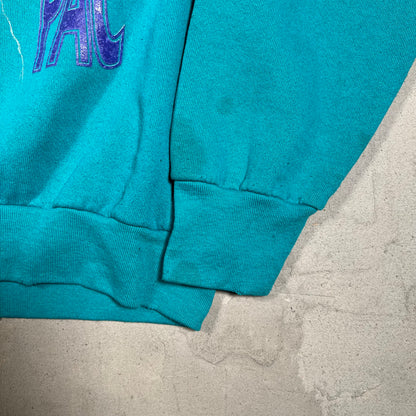 2Pac I get a round crewneck teal Size Medium USED v12442