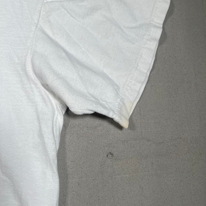 1992 Elvis Presley Pink Stamp White Cropped Tee Size Large USED v19163