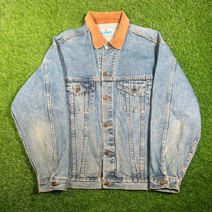 1990s Budwesier Denim Jacket Size XL USED v17986