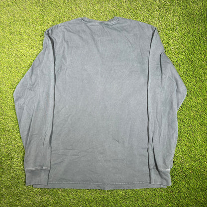 Kith Blue Logo Basic Longlseeve Size Medium USED x15189