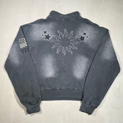 Vale Dogs Faded Quarter Zip Crewneck Size Large USED x17401