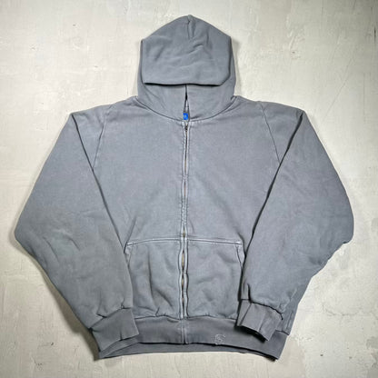 Yeezy Gap Double Layer Grey Full Zip Hoodie SIze Large USED x18401