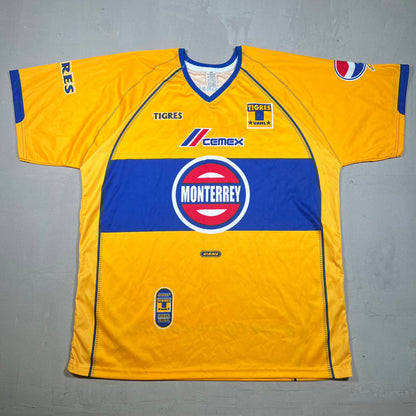 Y2K Tigres UANL Yellow Home Jersey Size XL USED v19293