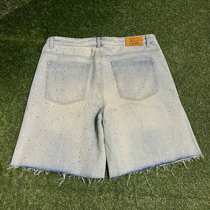 HMDD Crystal Jeans Shorts Jhorts Size XXL USED x14295