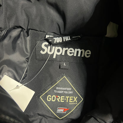 Supreme Gore Tex 700 Filled Down Parka Black Jacket Size Large USED x13721