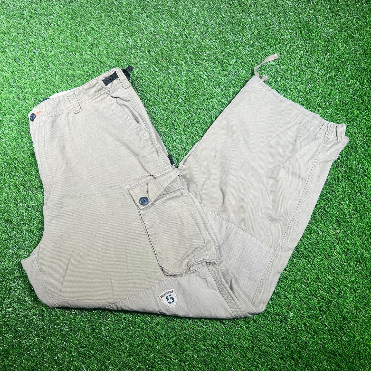 Y2K Triple Five Soul Tan Cargo Pants Size 36 USED v17904