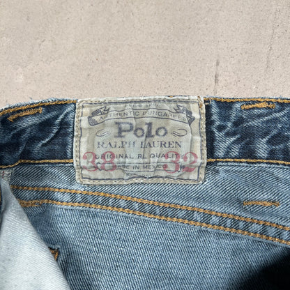 Y2K Polo Ralph Lauren Blue Denim Jeans Size 38 USED v19571