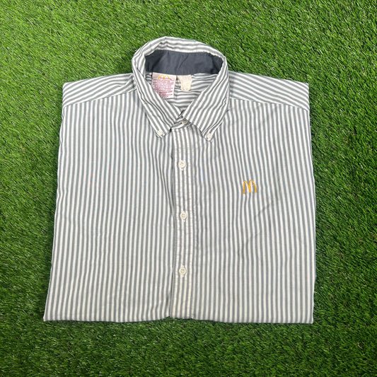1986 Mcdonald Stripped Shirt Size XL USED v17427
