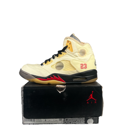 Jordan 5 Off White Sail (2020) Size 8 USED s20552