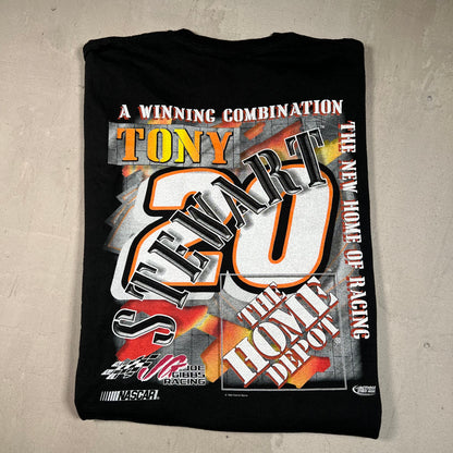 1999 Tony Stewart Nascar Black Tee Size XL USED v19512