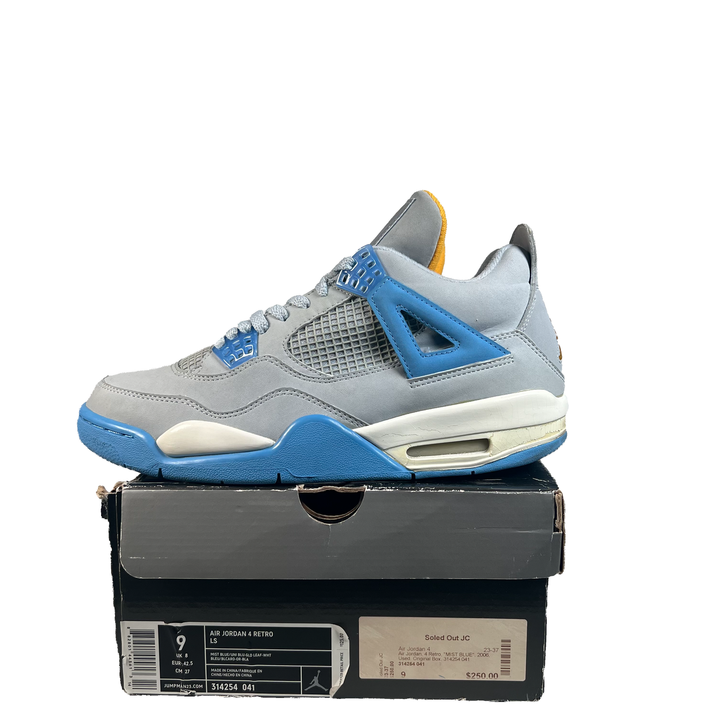 Jordan 4 Mist Blue (2006) Size 9 USED s21990
