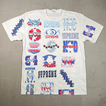 Supreme Flash White Tee (2026) Size Large USED x18690