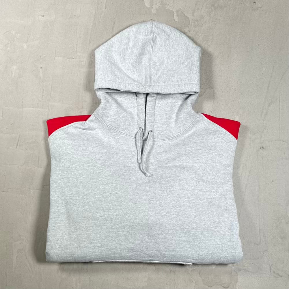 Supreme Big Logo Jacquard Heather Grey Hoodie (2023) Size Medium USED x18708