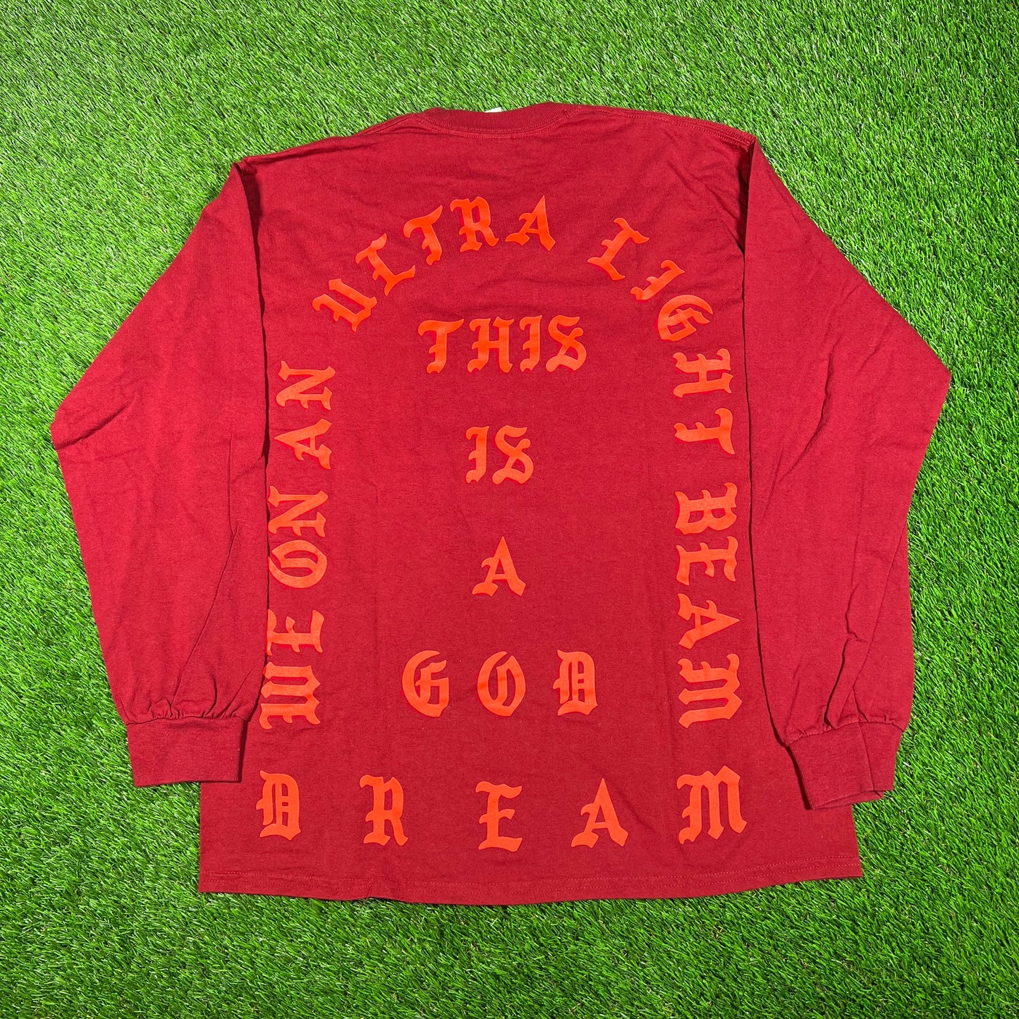 Kanye West I Feel Like Pablo Red Longsleeve Size Large USED x15880