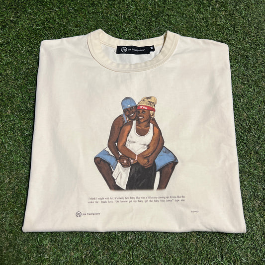 Joe Freshgoods I Think I Might Wife Cream Tee Size Medium USED x14136