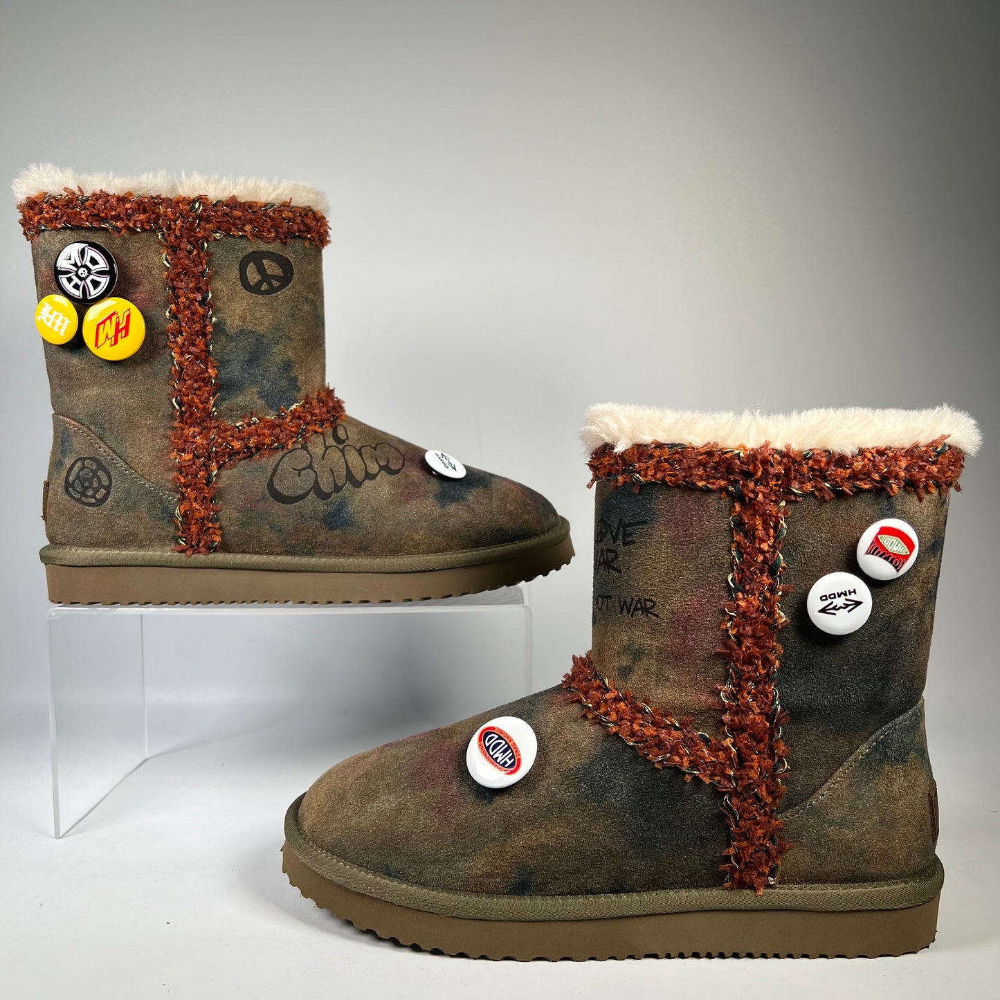 HMDD Graffiti Boot Green (2025) Size 8 NEW s20300