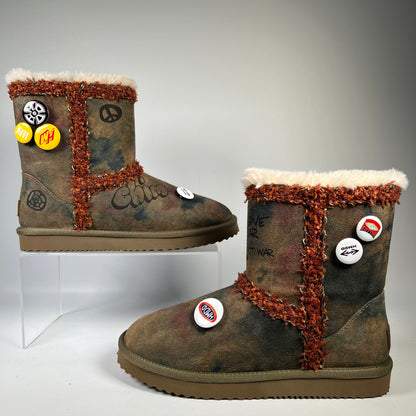 HMDD Graffiti Boot Green (2025) Size 8 NEW s20300