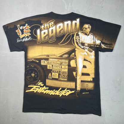 Dale Earnhardt Goodwrench AOP Black Tee Size Large USED v19328