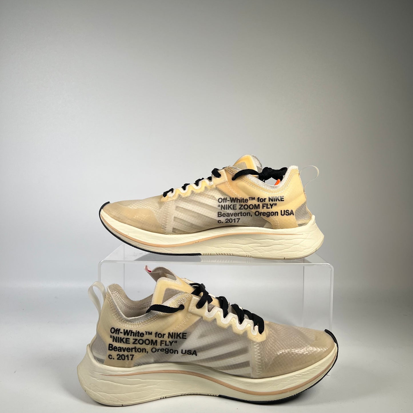 Nike Zoom Fly Off White White Size 6 USED s5000