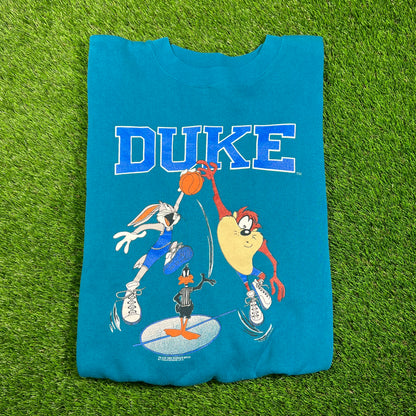 1990s Looney Tunes Duke Teal Crewneck SIze XXL USED v18787