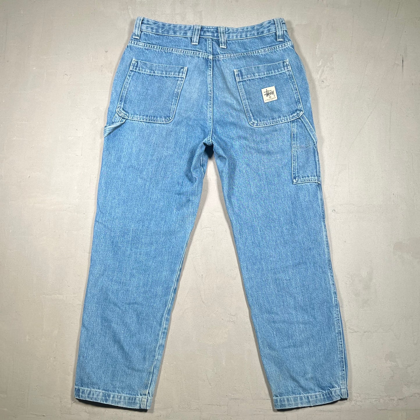 Stussy WorkGear Blue Jean Double Knee Pants Size 31 USED x17345