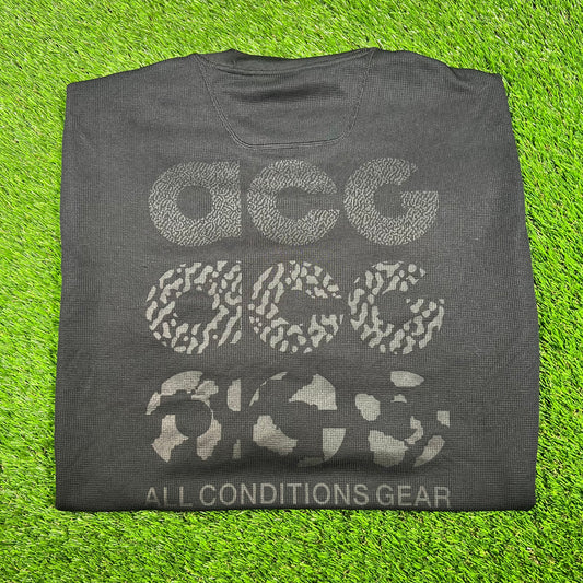 Nike ACG Black on Black Waffle Thermal Longsleeve Size XL USED x14814