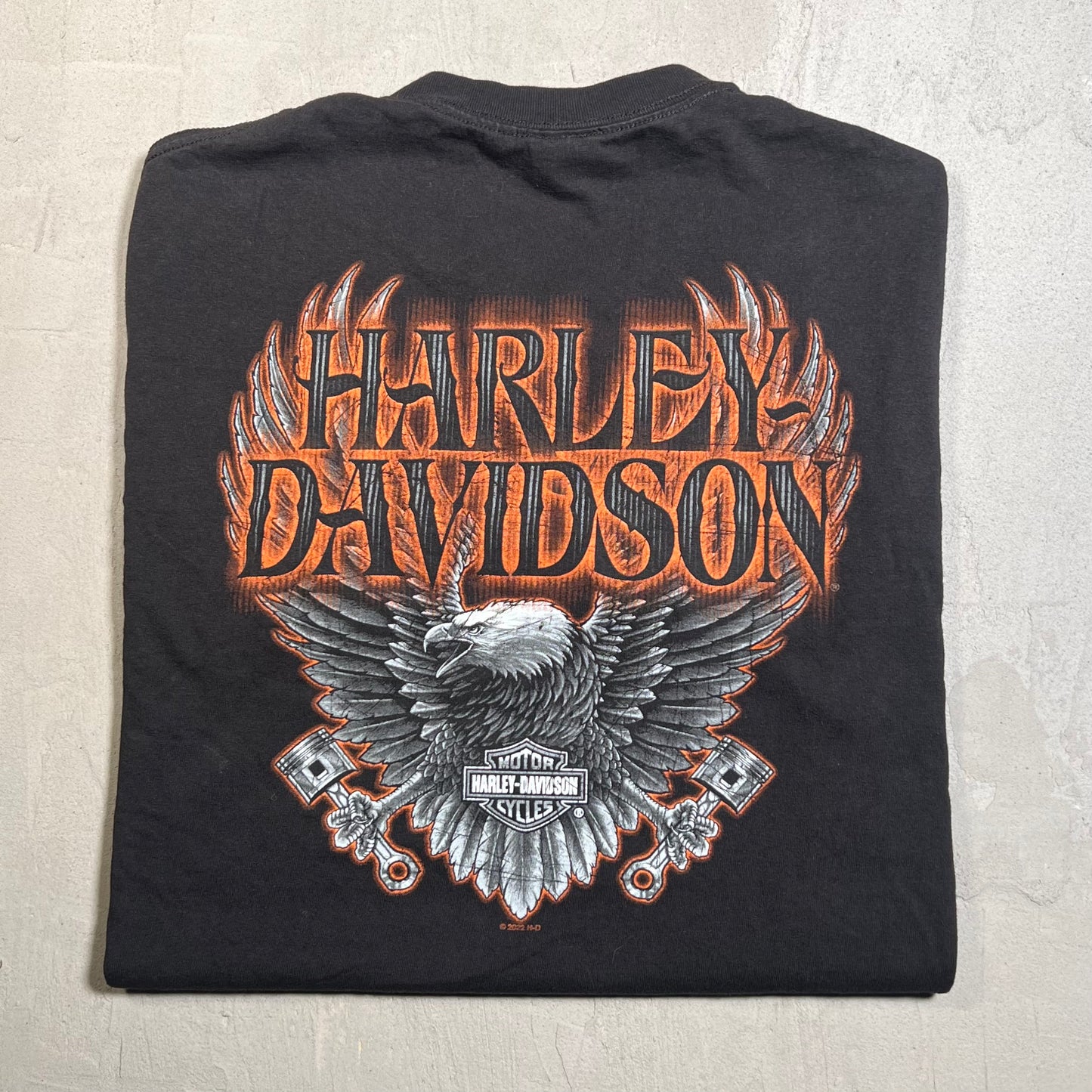 Harley Davidson Wisconsin Black Pocket Logo Tee Size Large USED v19568