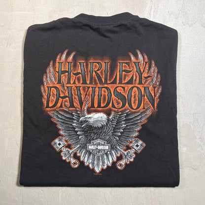 Harley Davidson Wisconsin Black Pocket Logo Tee Size Large USED v19568