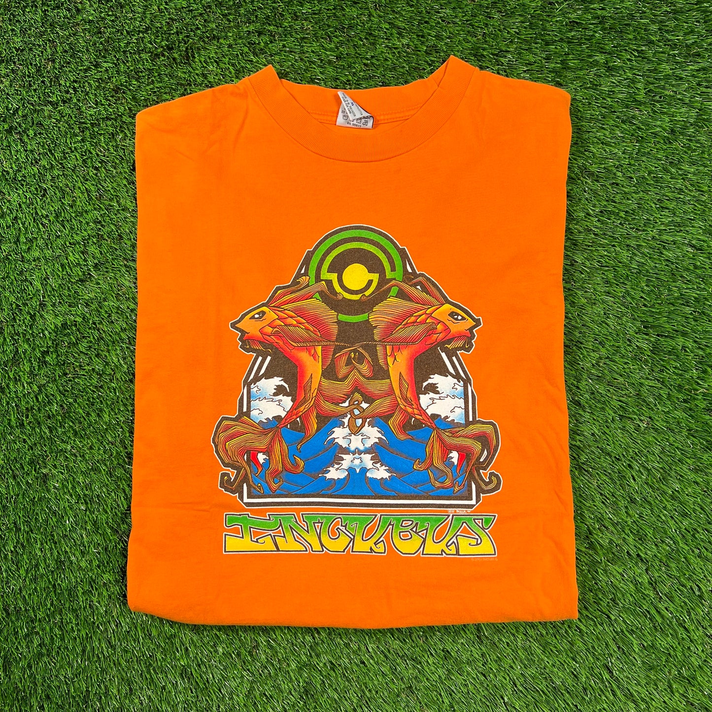 1999 Incubus Orange Band Tee Size XL USED v18442