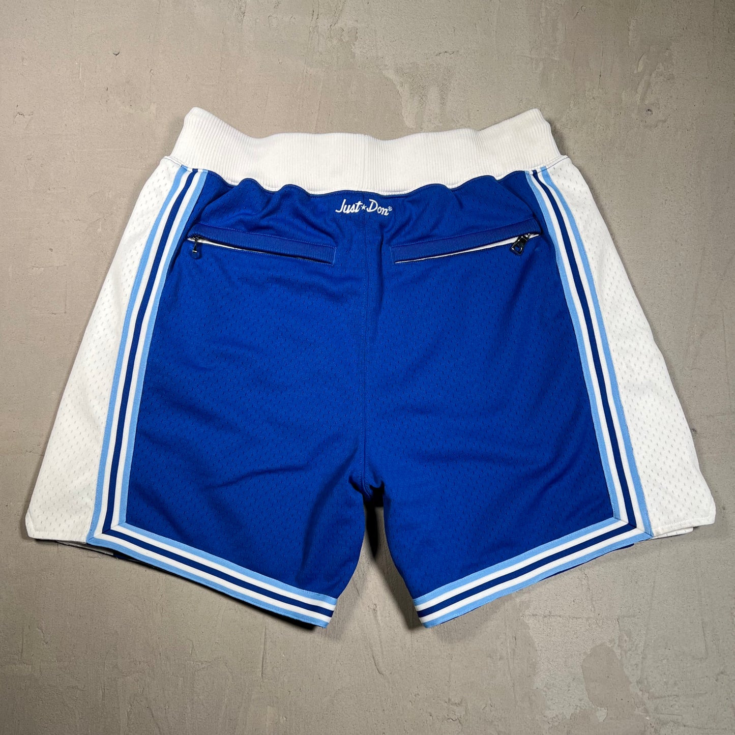 Just Don Mitchell & Ness Los Angeles Lakers Blue/White Shorts Size Large USED x17595