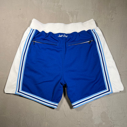 Just Don Mitchell & Ness Los Angeles Lakers Blue/White Shorts Size Large USED x17595