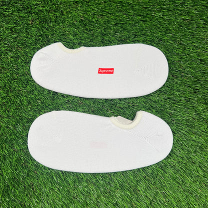 Supreme White No Show Sock 2pack (2015) NEW x16345