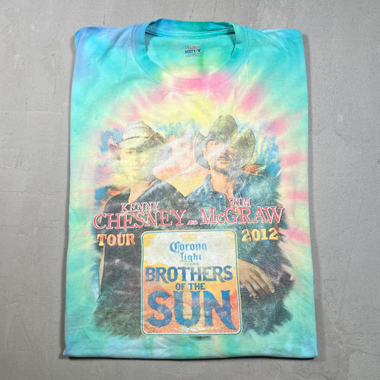 2012 Chesney/McGraw Tie Dye Tee Size Large USED v19232