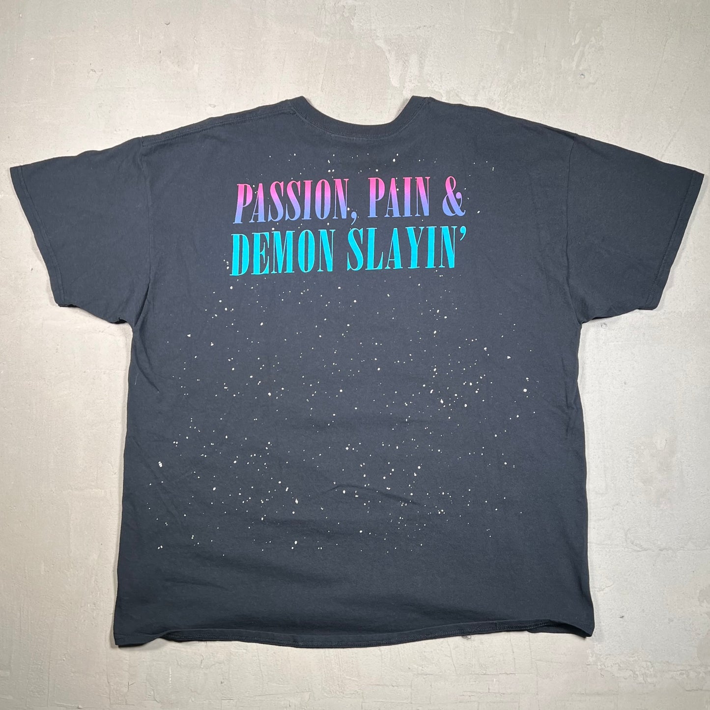 Kid Cudi Passion Pain Demon Slayin Black Tee Size XXL USED x11538